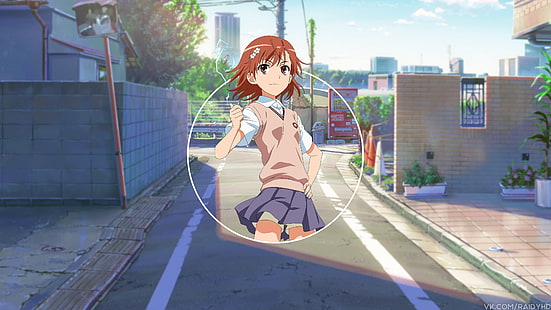 Anime, Anime Girls, Bild-in-Bild, urban, Misaka Mikoto, HD-Hintergrundbild HD wallpaper