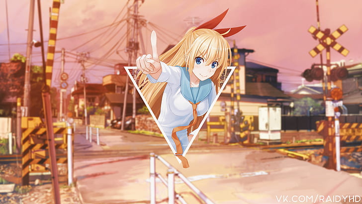 Anime, Anime Mädchen, Bild-in-Bild, Kirisaki Chitoge, HD-Hintergrundbild