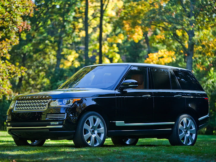 SUV Range Rover negro, Land Rover, Range Rover, Autobiografía, Fondo de pantalla HD