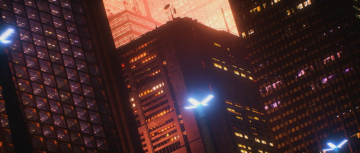 Akira, membangunkan akira, anime, cyberpunk, bangunan, neo-tokyo, kota, Jepang, Wallpaper HD