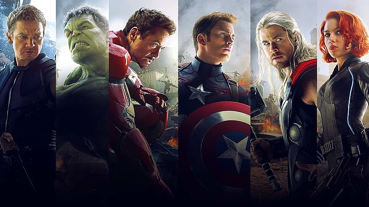 Marvel Avengers dijital duvar kağıdı, Avengers, Avengers: Ultron Çağı, HD masaüstü duvar kağıdı