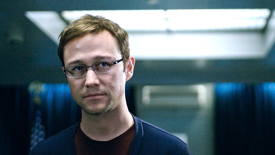 мъжка черна риза с деколте, Snowden, 2016, Edward Snowden, Joseph Gordon-Levitt, HD тапет HD wallpaper