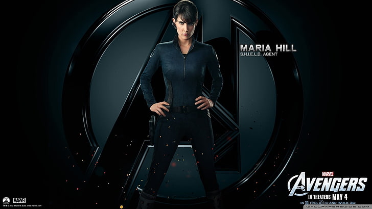 Marvel Avengers Maria Hill tapety, filmy, Avengers, Maria Hill, Cobie Smulders, S.H.I.E.L.D., ręce na biodrach, Marvel Cinematic Universe, Tapety HD