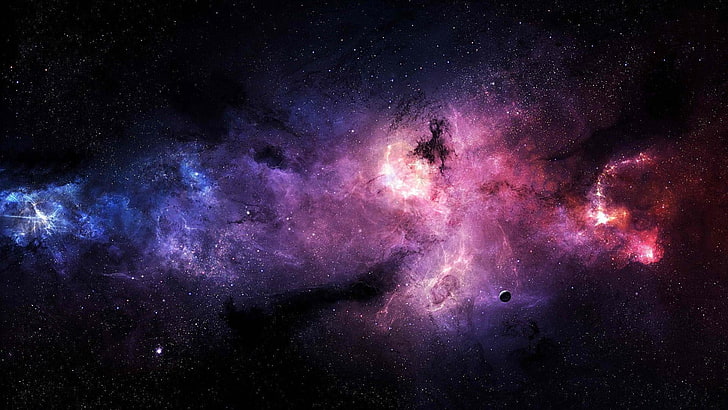 semesta, kosmos, berbintang, bintang, galaksi, Wallpaper HD