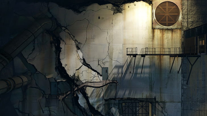 apokaliptik, kehancuran, ditinggalkan, Portal 2, Wallpaper HD