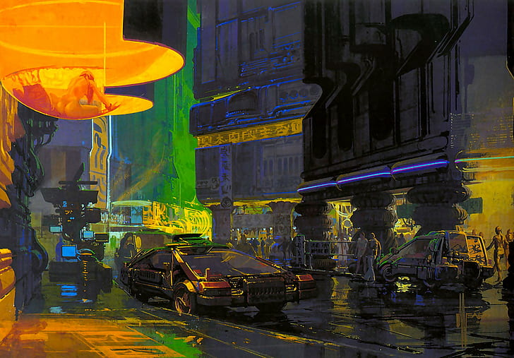 Bladerunner, Artwork, Science Fiction, Syd Mead, HD-Hintergrundbild