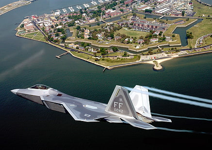 самолет f22 raptor транспортные средства самолет военный HD Art, самолет, F-22 Raptor, HD обои HD wallpaper