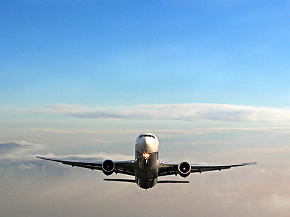 Aeronaves Boeing Boeing 767 decolando arte comercial HD de aeronaves, aeronaves, boeing, avião comercial, jato, HD papel de parede HD wallpaper