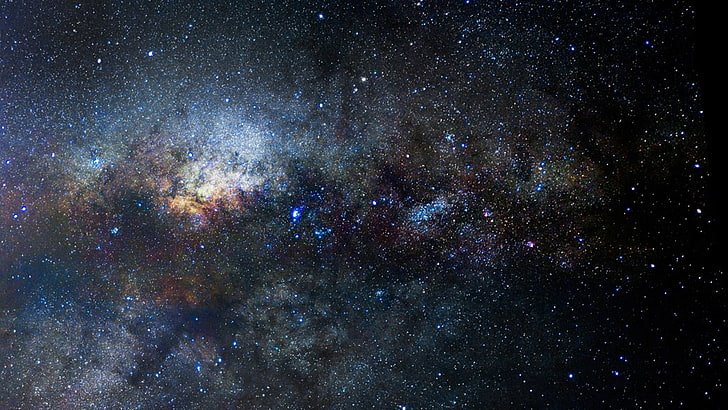 небе със звезди, космос, космическо изкуство, дигитално изкуство, HD тапет