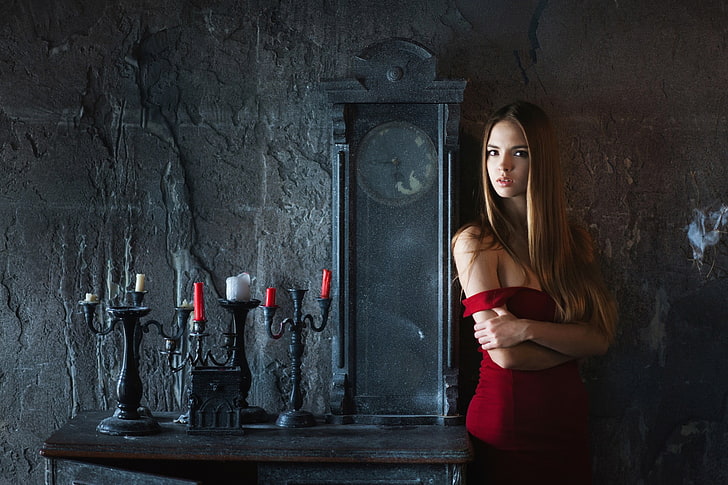 женщины, Виктория Лукина, портрет, модель, HD обои