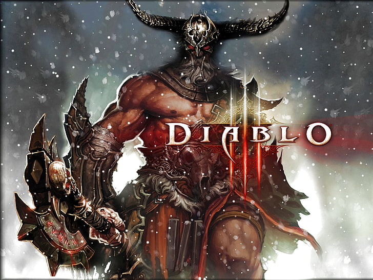 action, Dark, Diablo, Dungeon, fantasy, Fighting, poster, rpg, warrior, HD wallpaper