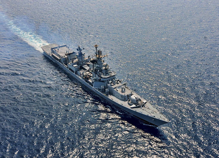 warship destroyer delhi class, HD wallpaper