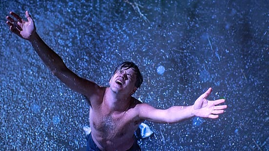 The Shawshank Redemption, film, fotogrammi, Andy Dufresne, Tim Robbins, attore, pioggia, Stephen King, Sfondo HD HD wallpaper