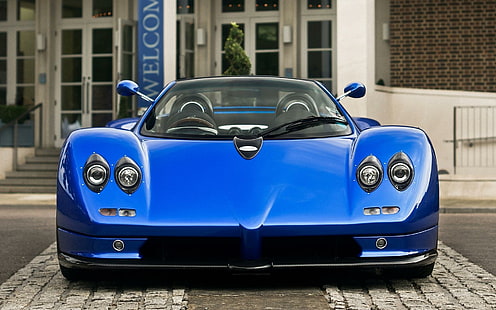 Pagani Zonda Z12, รถสปอร์ตสีน้ำเงิน, รถยนต์, 1920x1200, Pagani, Pagani zonda, วอลล์เปเปอร์ HD HD wallpaper