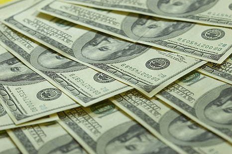Partia banknotów 100 dolarów amerykańskich, pieniądze, waluta, dolary, 100 dolarów, Tapety HD HD wallpaper