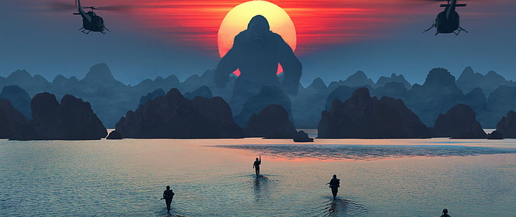 King Kong, fond d'écran de films, King Kong, cinéma, 2017 (Année), Kong: Skull Island, art numérique, Fond d'écran HD HD wallpaper