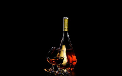 Bottiglia di vetro nero per alcol ad alta risoluzione, bevande, alcool, nero, bottiglia, vetro, risoluzione, ampio, Sfondo HD HD wallpaper