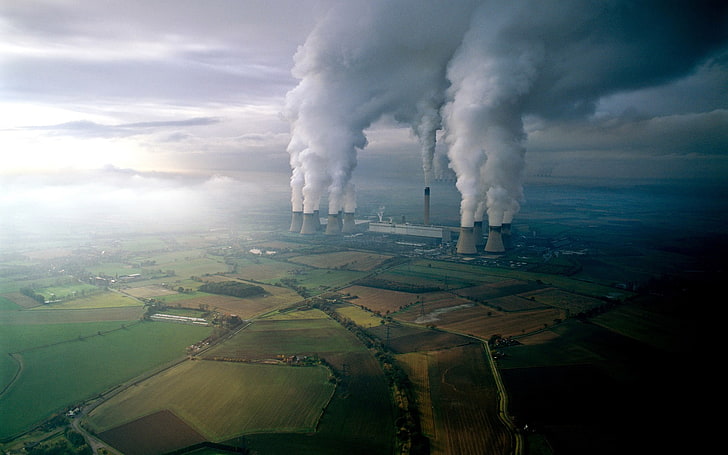 lihat areal pabrik, National Geographic, polusi, lingkungan, Wallpaper HD