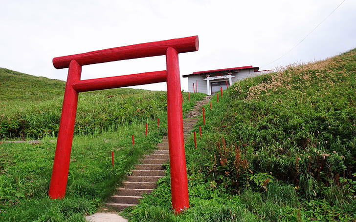 culture, gate, heritage, japan, landmark, modern, nation, oriental, red, traditional, HD wallpaper
