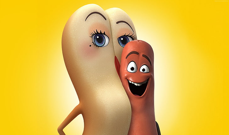best animation movies of 2016, smile, Sausage Party, HD wallpaper