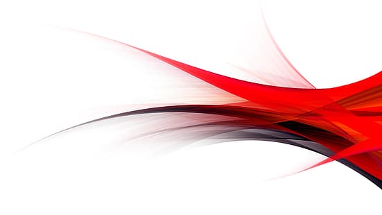  3D Abstract, abstract, lines, white background, red, HD wallpaper HD wallpaper