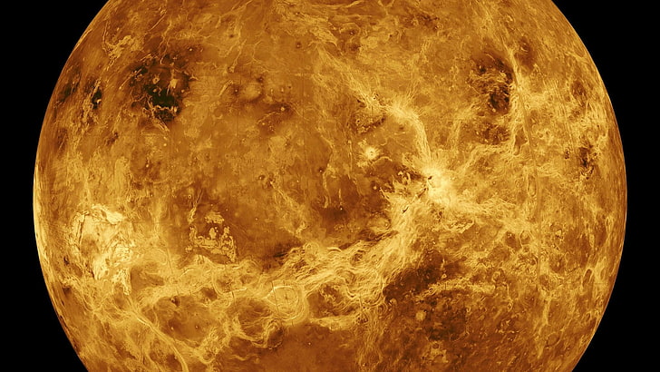 braunes und weißes Fellgewebe, Planet, Venus, Weltraum, Sonnensystem, HD-Hintergrundbild