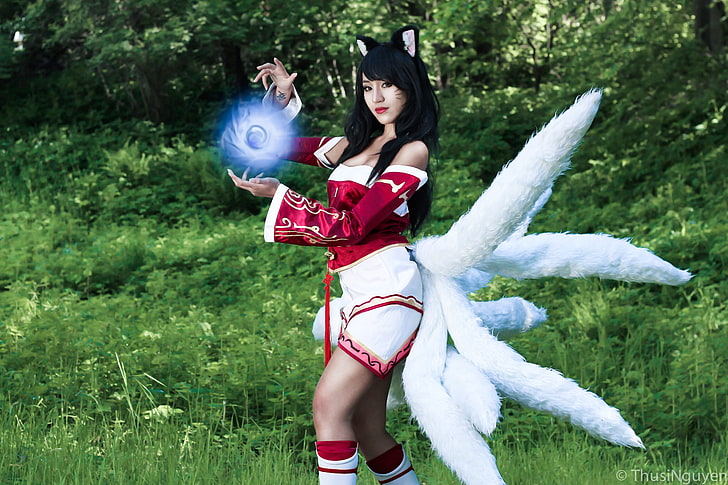 cosplay, azjatyckie, League of Legends, kobiety, Ahri (League of Legends), Tapety HD