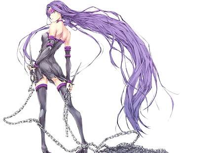 purple-haired female character wallpaper, anime, Fate/Stay Night, Fate Series, Rider (Fate/Stay Night), anime girls, HD wallpaper HD wallpaper