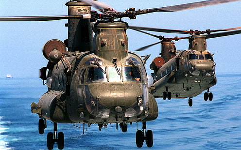 Boeing vertol ch 47, helikopter, pesawat terbang, boeing, vertol, ch-47, militer, angkatan udara, Wallpaper HD HD wallpaper