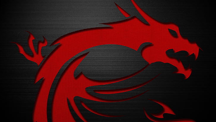Logotipo de MSI, MSI, dragón, logotipo, juegos de PC, tecnología, hardware, textura, Fondo de pantalla HD