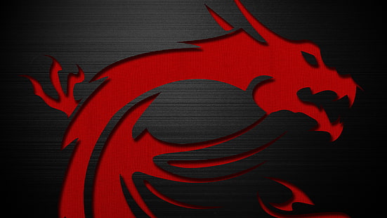 Logotipo de MSI, MSI, dragón, logotipo, juegos de PC, tecnología, hardware, textura, Fondo de pantalla HD HD wallpaper