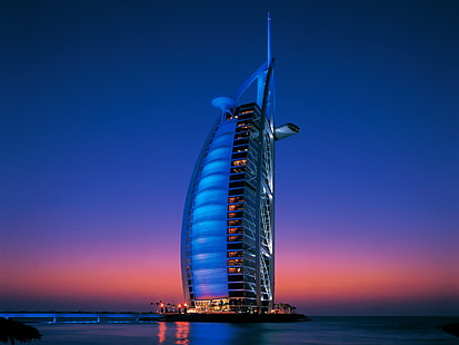 Бурж Ал Араб Дубай ОАЕ HD, Бурж ал Араб Дубай, свят, пътуване, пътуване и свят, Дубай, Бурж, Ал, араб, ОАЕ, HD тапет HD wallpaper