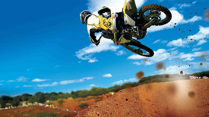 dirt bikes, stunts, HD wallpaper