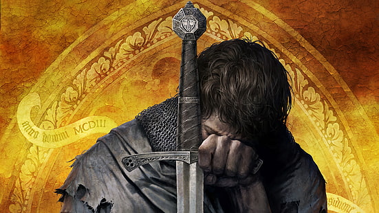 digital art, artwork, video games, men, sword, Kingdom Come: Deliverance, HD wallpaper HD wallpaper