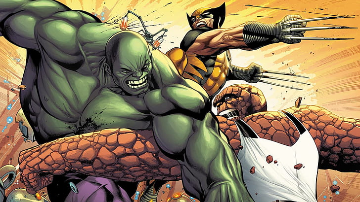 Wolverine The Thing Hulk The Hulk HD, cartoon/comic, the, wolverine, hulk, HD  wallpaper | Wallpaperbetter
