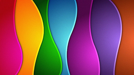 astratto, 2560x1440, onde, arcobaleno, colori, colorato, hd, 4K, Sfondo HD HD wallpaper