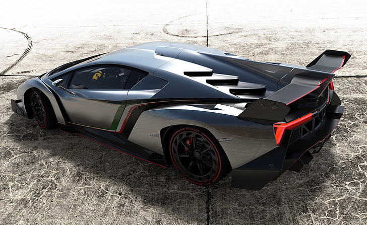 2013 Lamborghini Veneno มุมมองด้านบน, สีเทาและสีดำ Lamborghini Veneno, รถยนต์, Supercars, มุมมอง, Lamborghini, 2013, Veneno, วอลล์เปเปอร์ HD