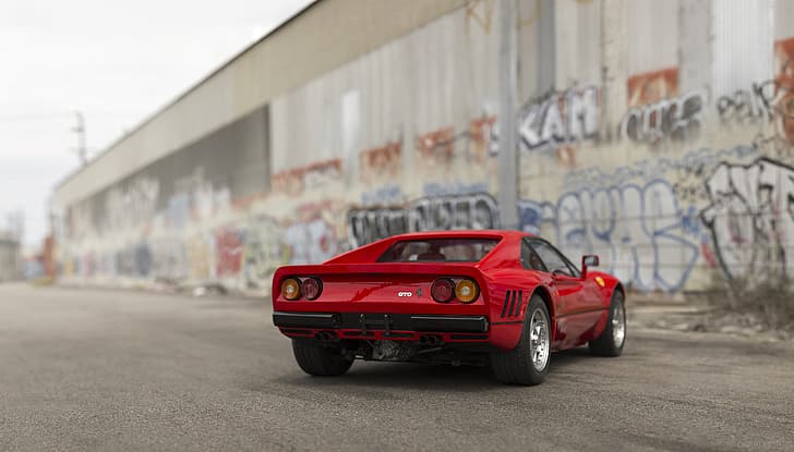 Ferrari, ferrari 288 gto, Group B, sports car, red cars, HD wallpaper