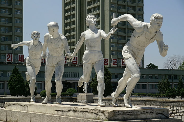 architecture, DPRK, North Korea, statue, HD wallpaper