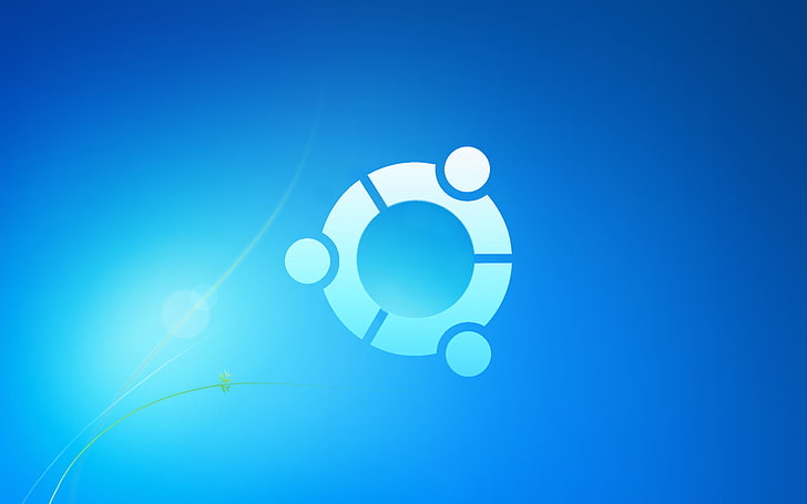 Ubuntu Windows 7 Style, Overwatch logo, Computers, Linux, blue, computer, linux ubuntu, HD wallpaper