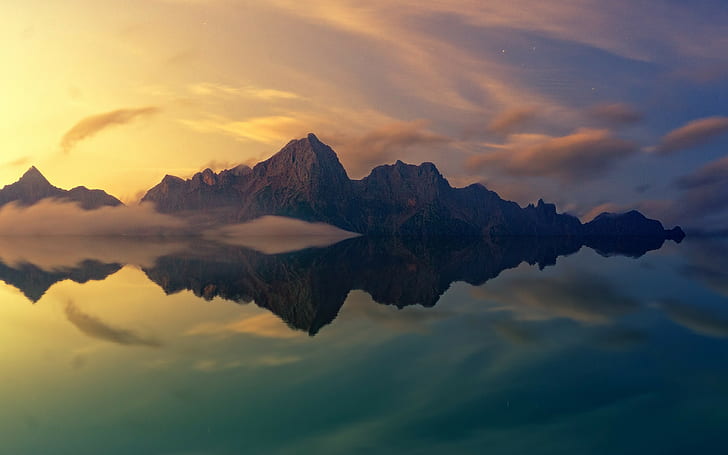reflections, Mountains, 4k, 8k, HD, wallapapers, HD wallpaper