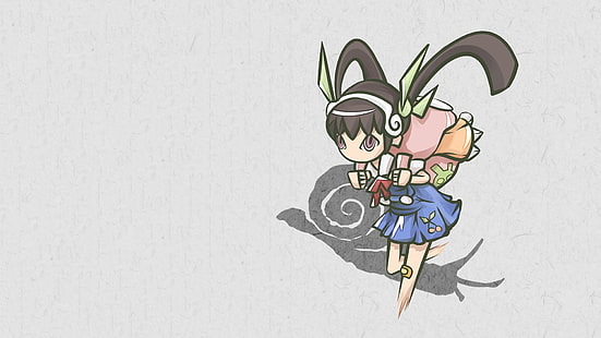 Monogatari Series, Hachikuji Mayoi, аниме момичета, охлюв, двойни опашки, HD тапет HD wallpaper