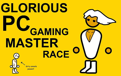 إعلان Glorious PC Gaming Master Race ، وألعاب الكمبيوتر ، ووحدة التحكم ، و Master Race ، و PC Master Race ، والفكاهة، خلفية HD HD wallpaper