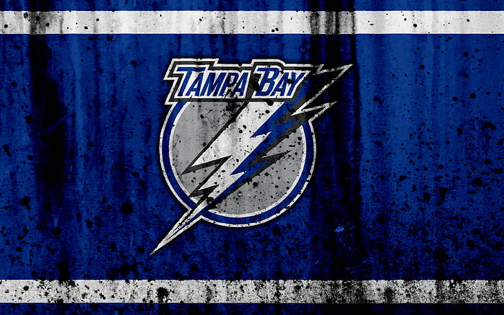 Hockey, Lightning de Tampa Bay, emblème, logo, LNH, Fond d'écran HD