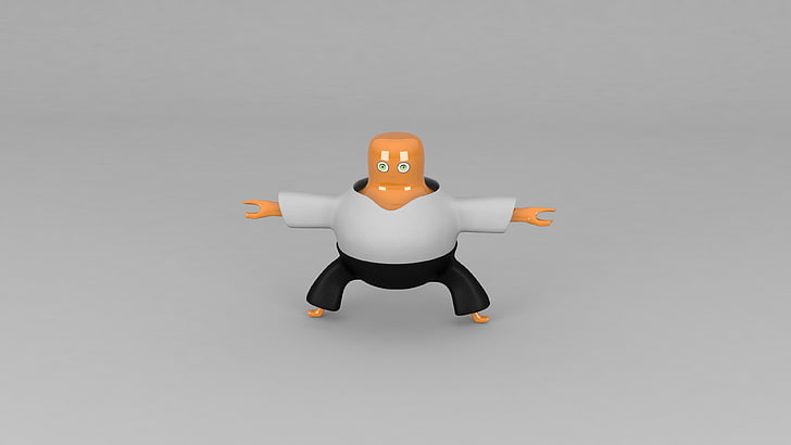 figurine grise et marron, 3D, Fond d'écran HD