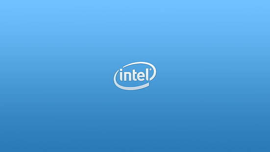 Cyfrowa tapeta z logo Intel, logo, Intel, niebieska, Tapety HD HD wallpaper