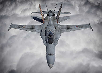 Myśliwce odrzutowe, McDonnell Douglas F / A-18 Hornet, Samoloty, Myśliwiec odrzutowy, Warplane, Tapety HD HD wallpaper