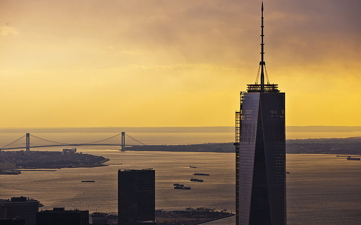 New York One World Trade Center Sunset-Cities HD D .., Fond d'écran HD