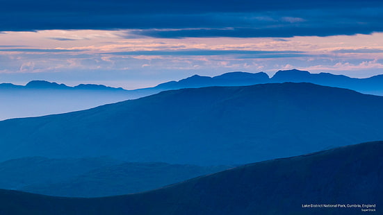 Lake District National Park, Cumbria, Inglaterra, Montanhas, HD papel de parede HD wallpaper