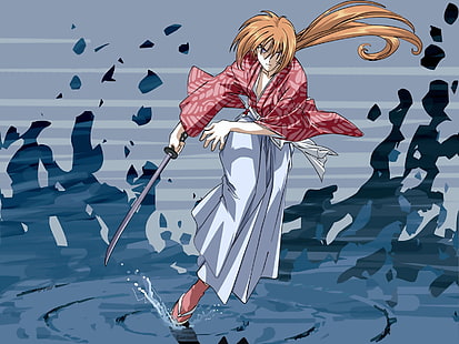 Rurouni Kennshin, anime, manga, Himura Kenshin, Samurai X, Wallpaper HD HD wallpaper